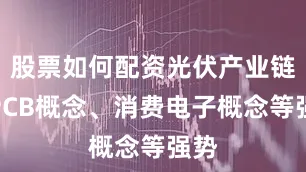 股票如何配资光伏产业链、PCB概念、消费电子概念等强势