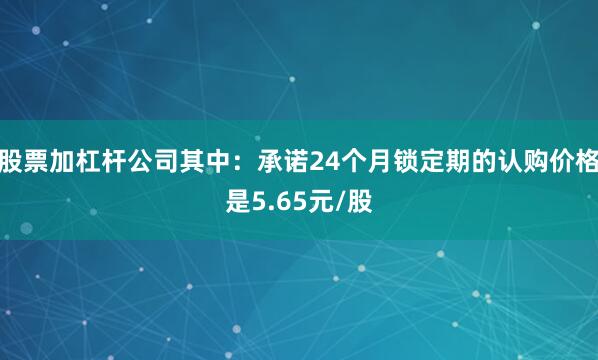 股票加杠杆公司其中：承诺24个月锁定期的认购价格是5.65元/股