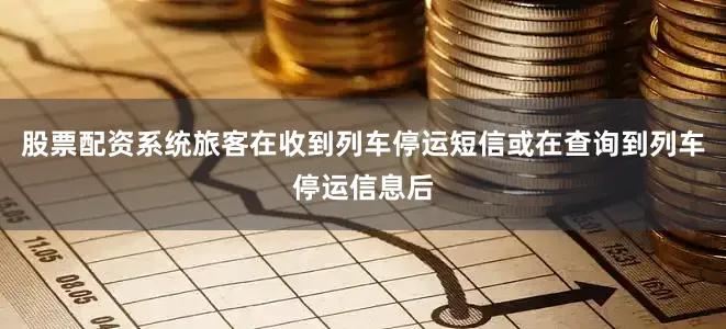股票配资系统旅客在收到列车停运短信或在查询到列车停运信息后